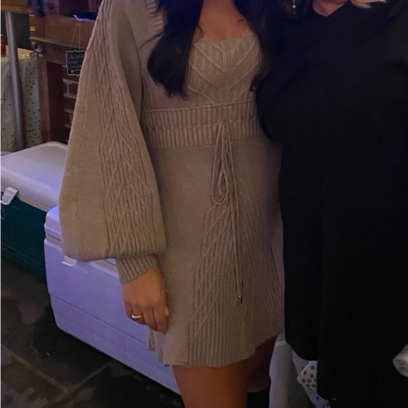 Free People Emmaline Beige Knit Dress - Picture 3 of 3